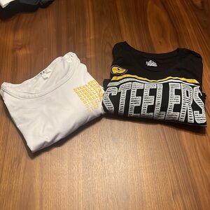 2 Women’s Pittsburgh Steelers Long Sleeve T-Shirts Size 2XL